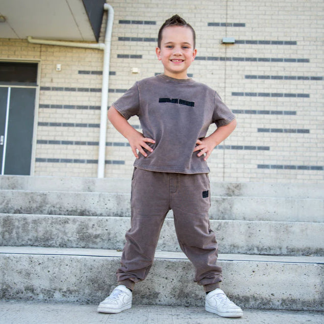 Winter and Raven - Luxe Acid Wash Tee | Vintage Smoke