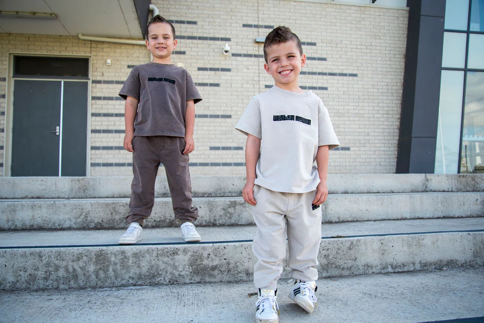 Winter and Raven - Luxe Acid Wash Tee | Vintage Stone