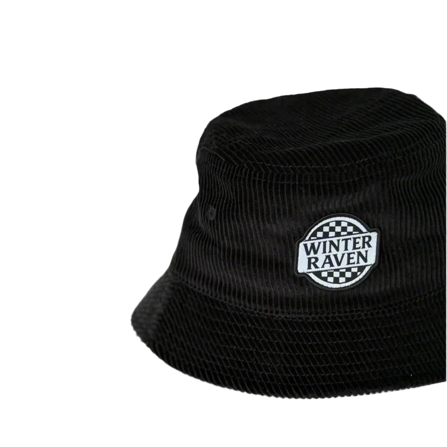 Winter and Raven - Checkmate Corduroy Bucket Hat | Black