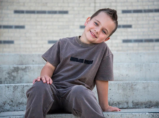 Winter and Raven - Luxe Acid Wash Tee | Vintage Smoke