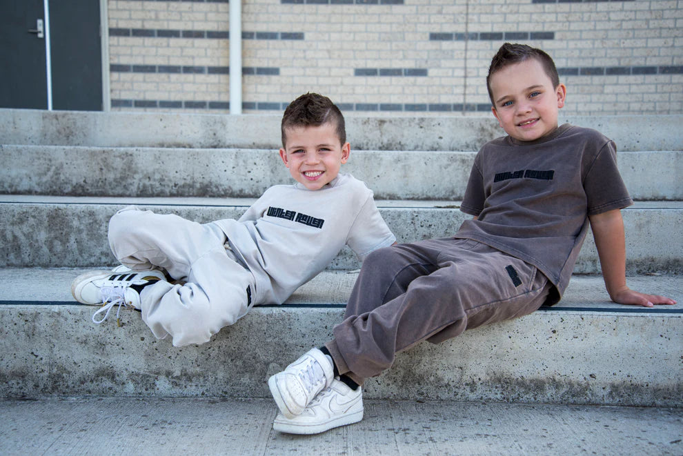 Winter and Raven - Luxe Acid Wash Tee | Vintage Stone