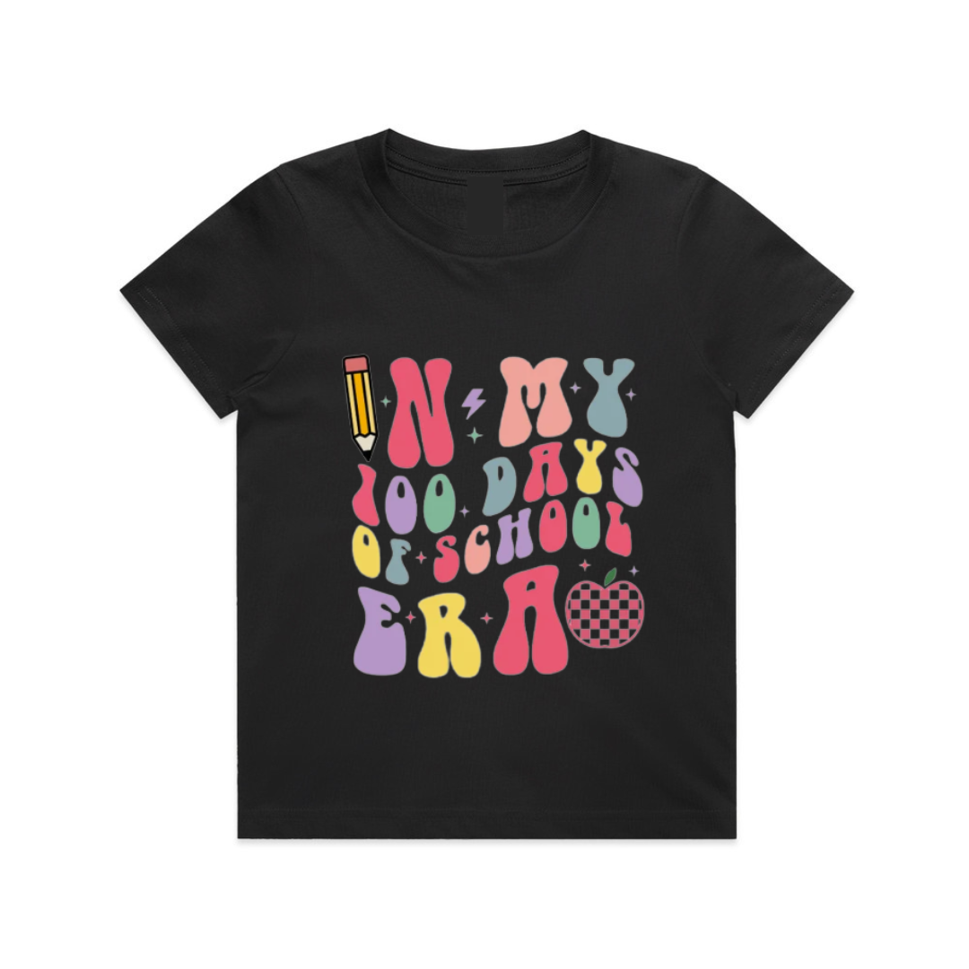 MLW By Design - 100 Days of School Retro Font Tee | 5 Colours