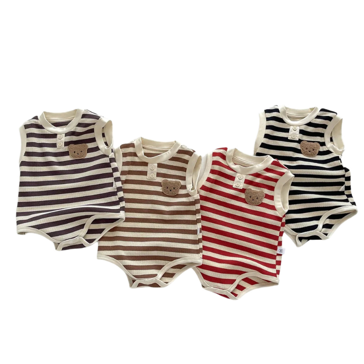 Teddy Stripe Bodysuits | 4 Colours
