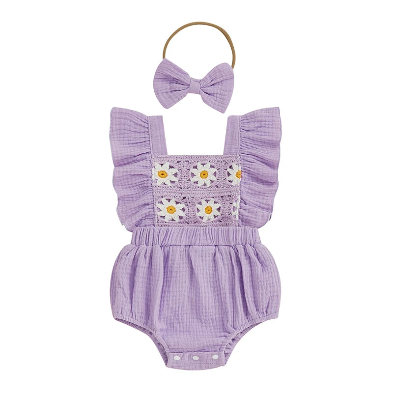 Zara Lilac Romper & Matching Headband