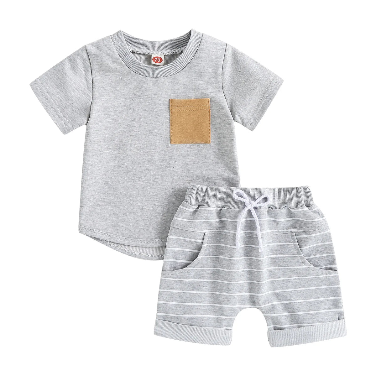 Stripey Summer Set | Grey