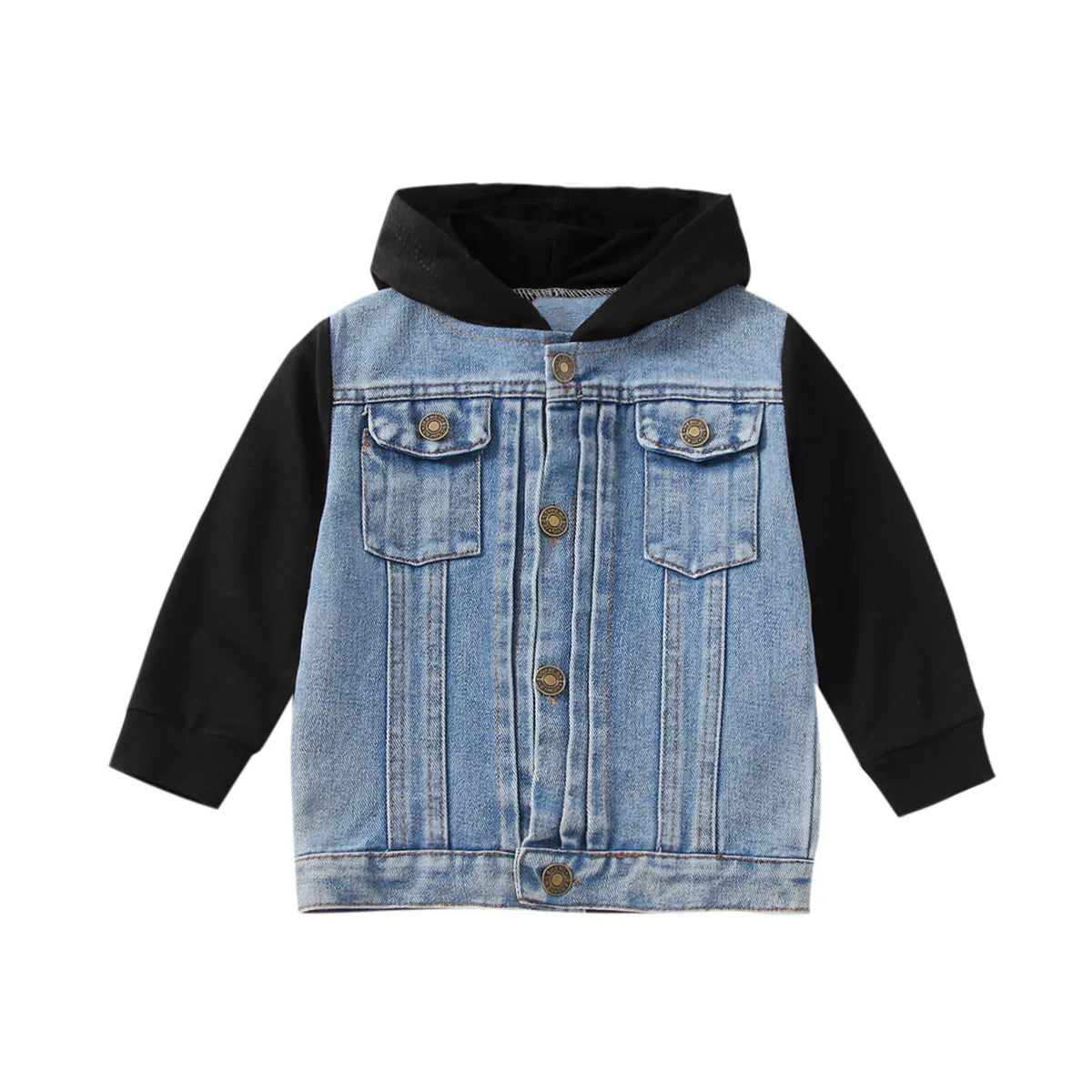 Black Hood Denim Jacket