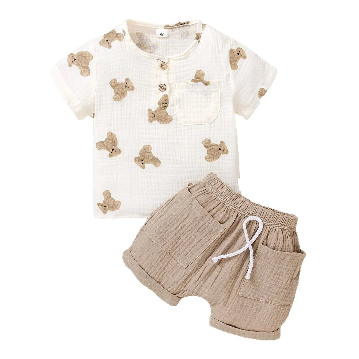 Teddy Bear Muslin Cotton Set