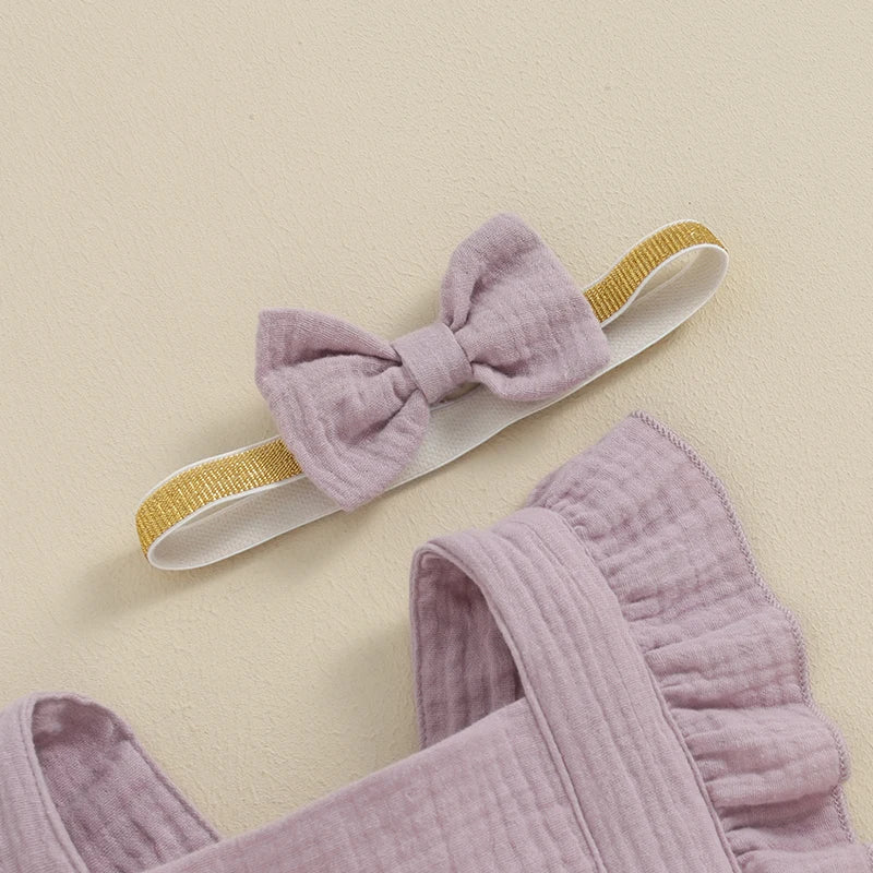 Lexia Flutter Romper & Matching Headband | 6 Colours