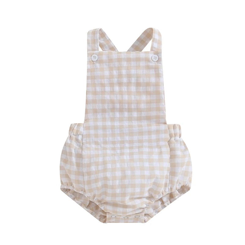 Gingham Cross Back Romper | 4 Colours