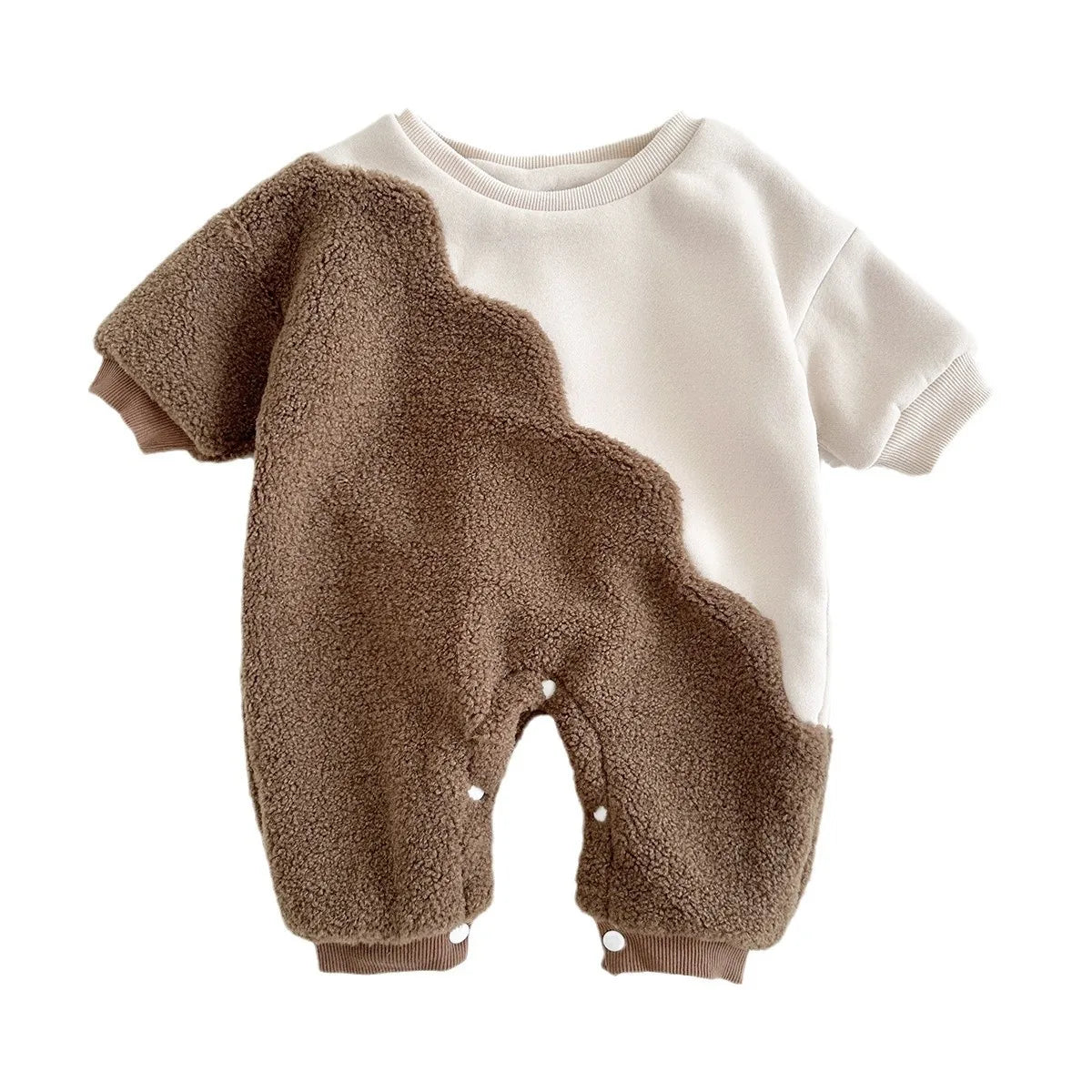 Wave Teddy Romper | Brown