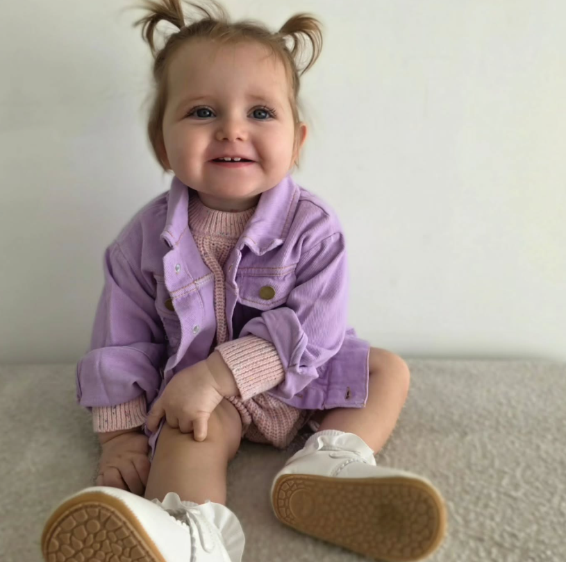 Distressed Denim Jacket | Purple