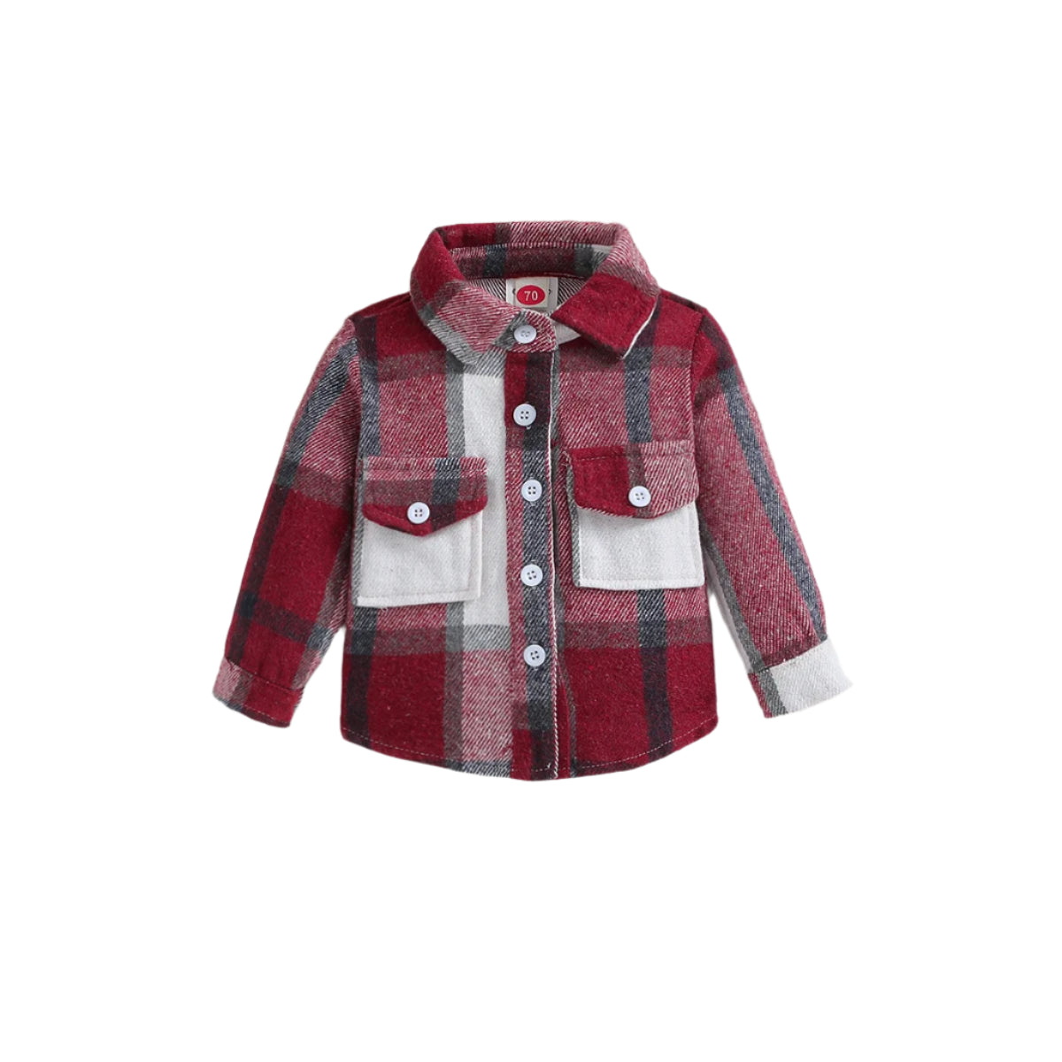 Plaid Shacket | Burgundy