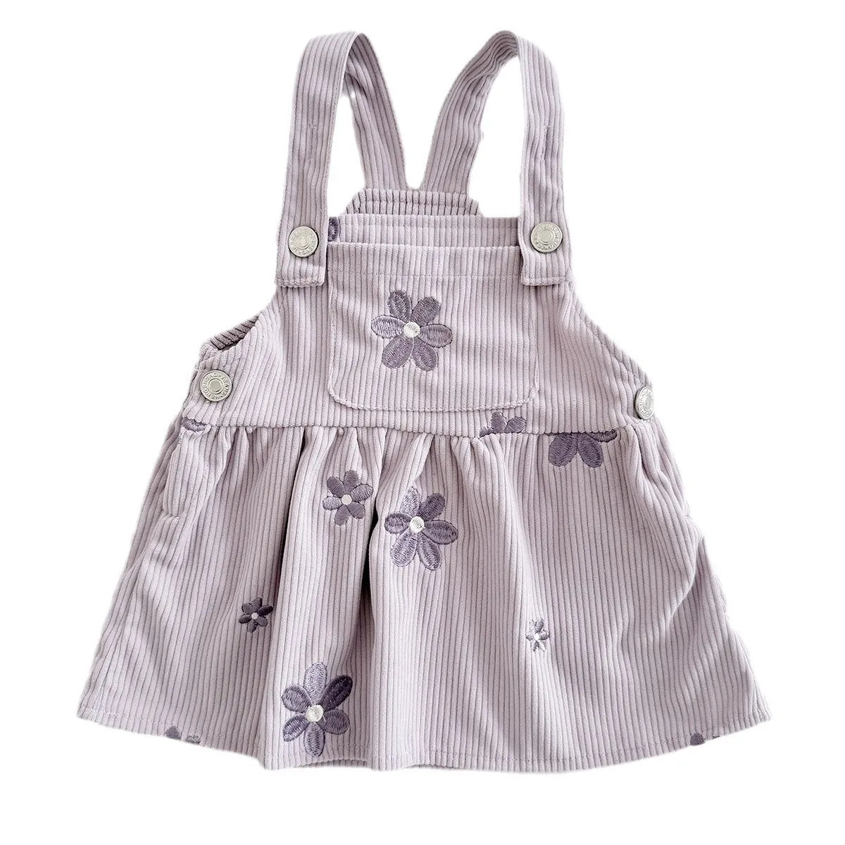 Daisy Corduroy Skirt Overalls | Purple