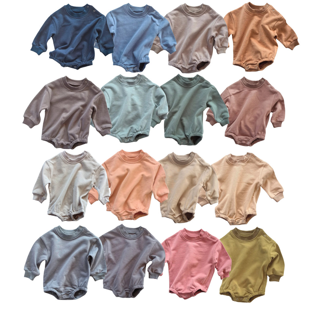 Cotton Long Sleeve Romper | 16 Colours