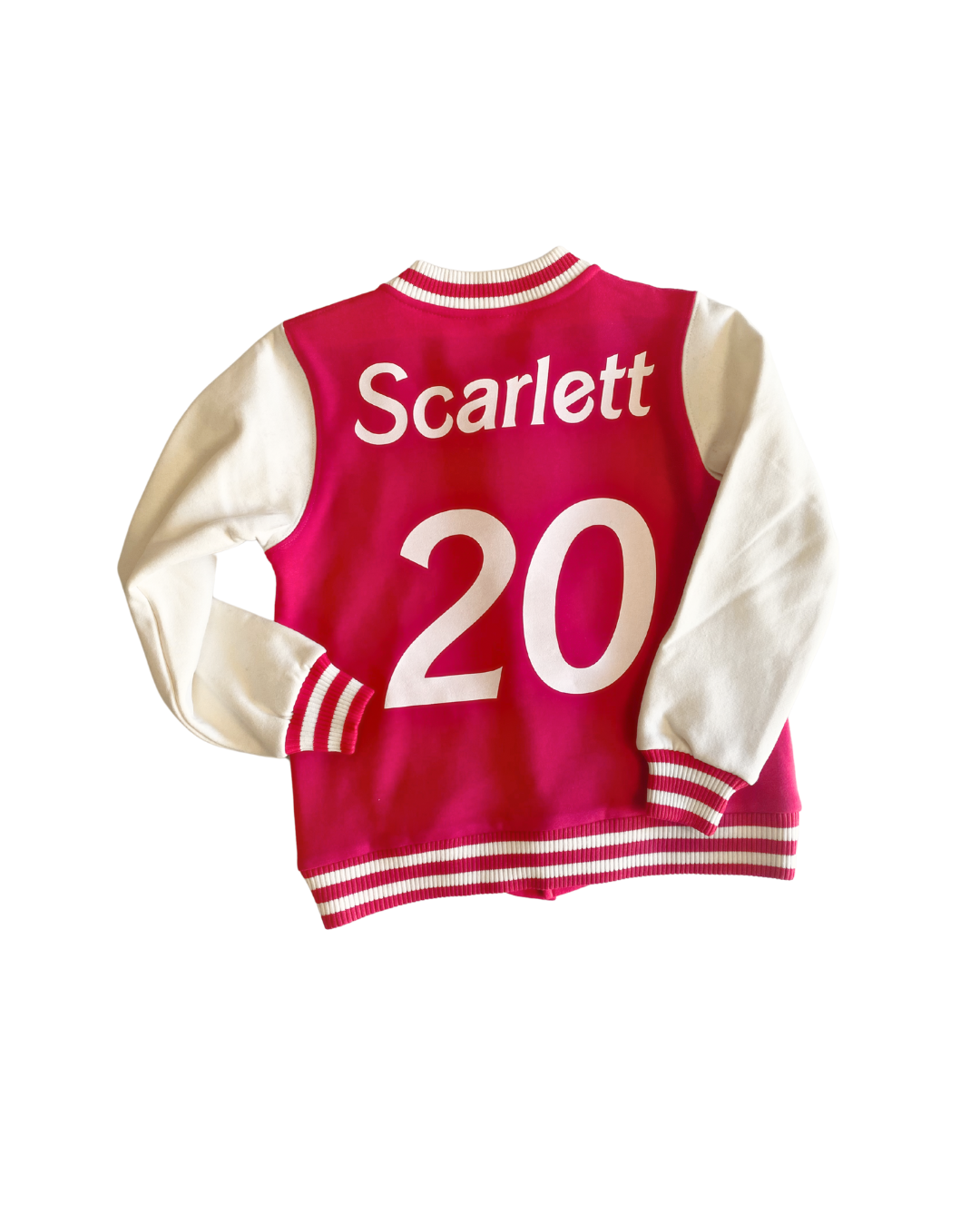 MLW By Design - Personalised Varsity Jacket | Hot Pink & White