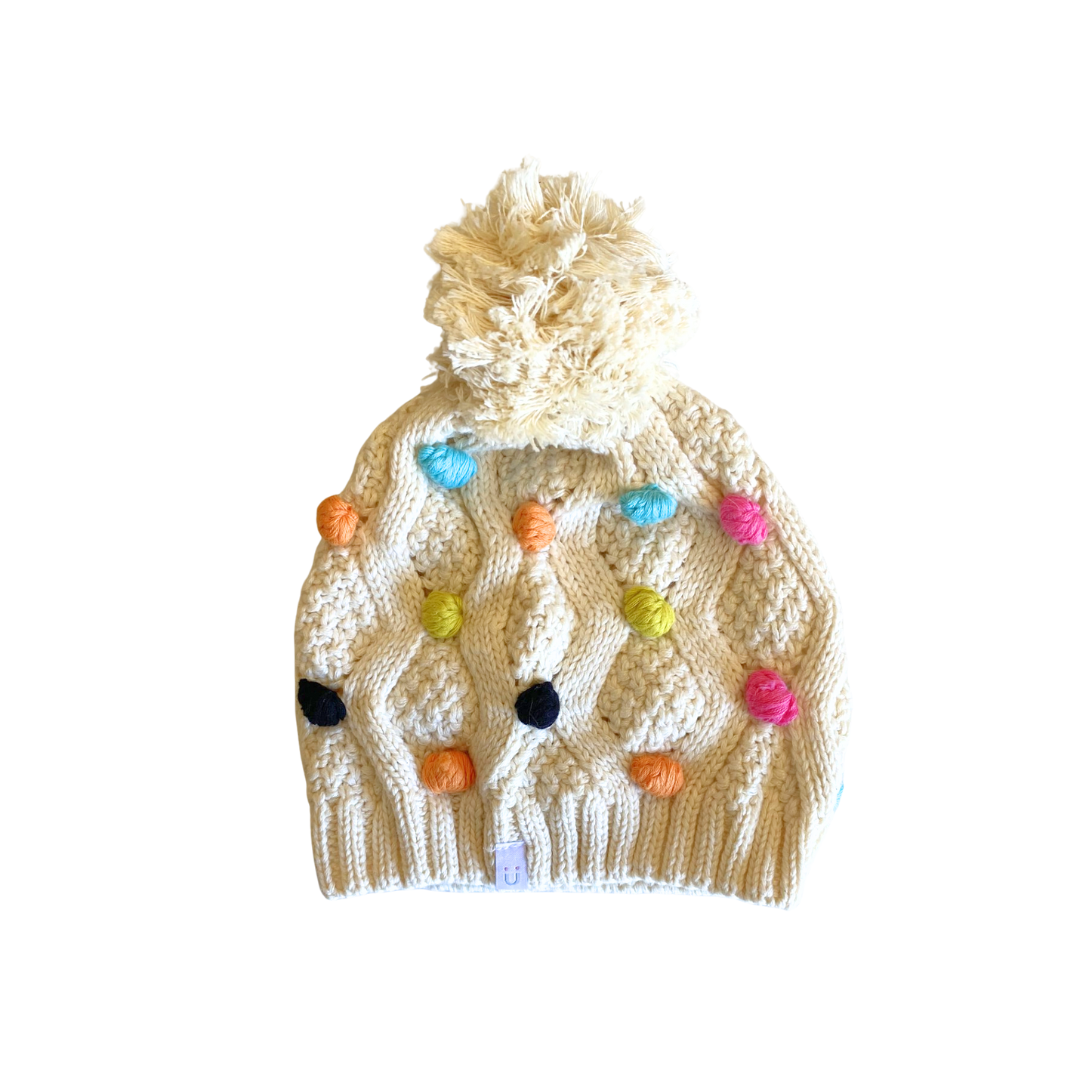 Rupert & Mila - Colorful Pompom Knit Beanie *CLEARANCE*