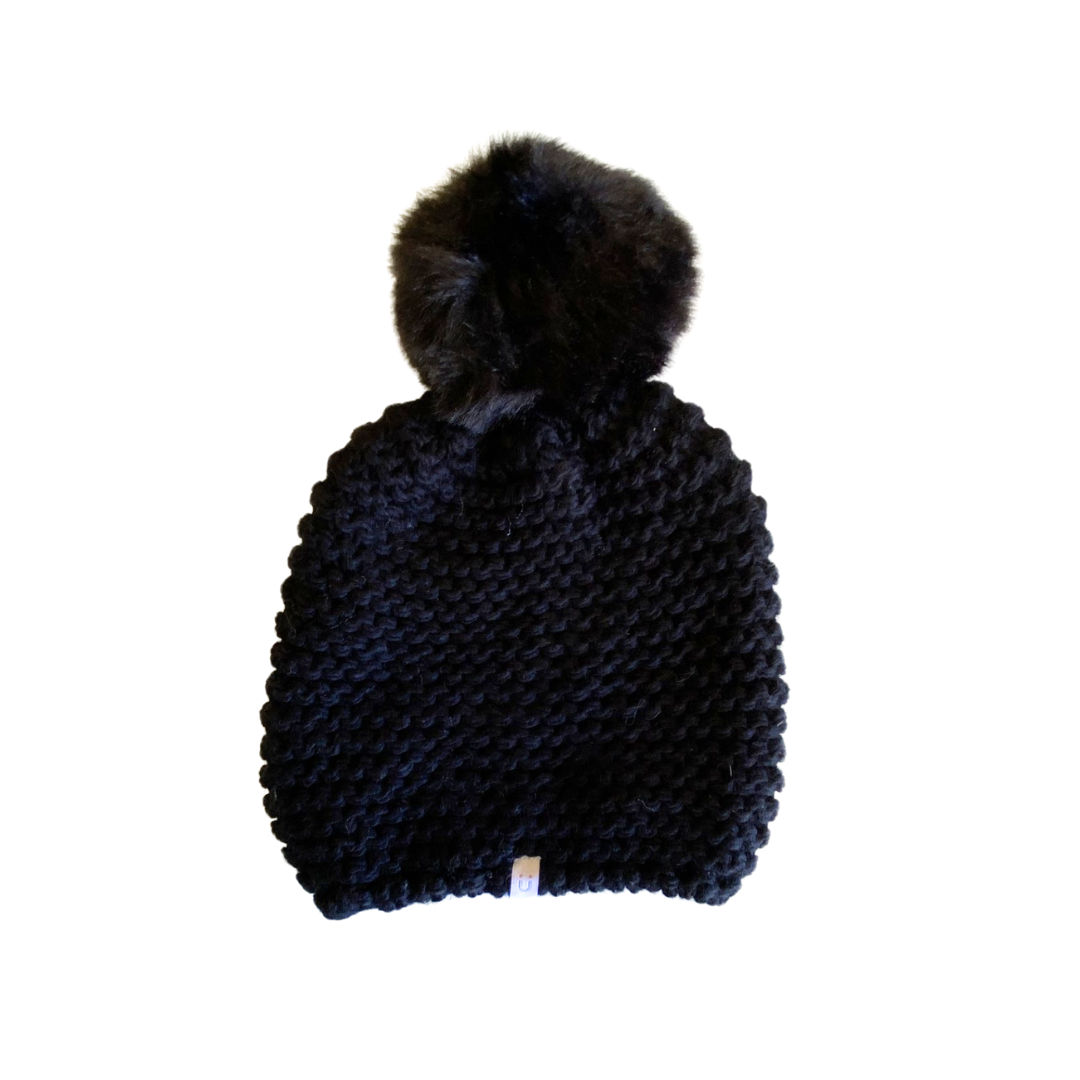 Rupert & Mila - Black Pompom Beanie *CLEARANCE*