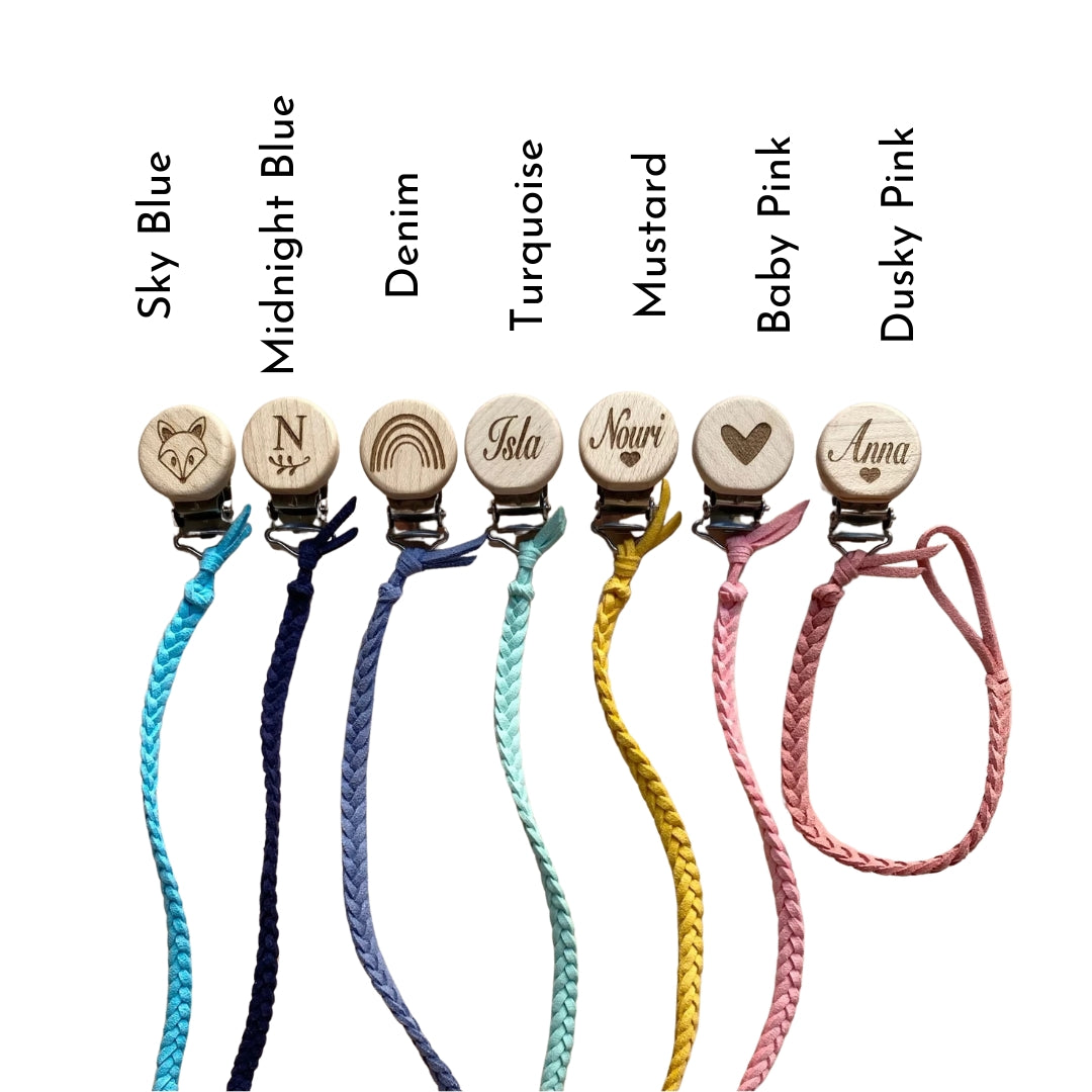 Our Little Helpers - Faux Leather Dummy Clip | Pinks & Blues