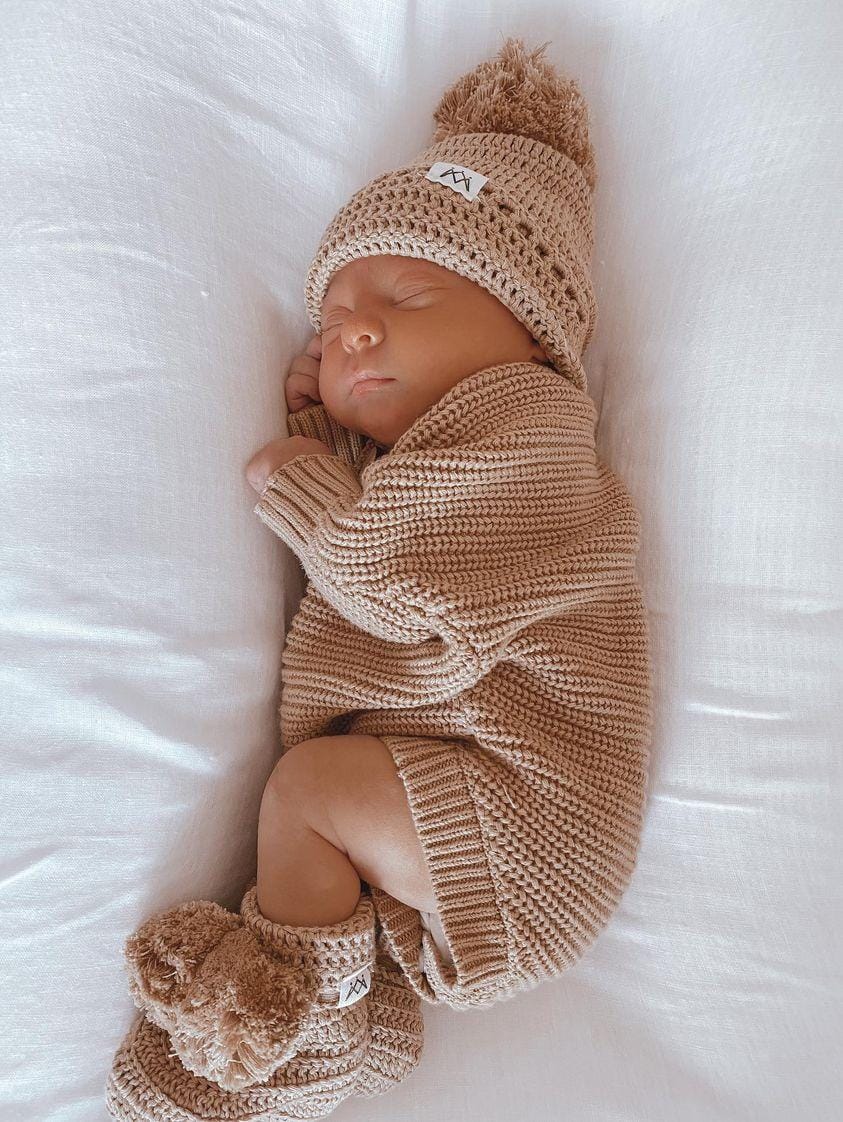 3 Little Crowns - Textured Knit Bodysuit | Coco