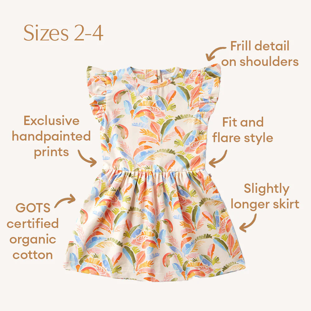 Snuggle Hunny Kids - Organic Dress | Summer Palm