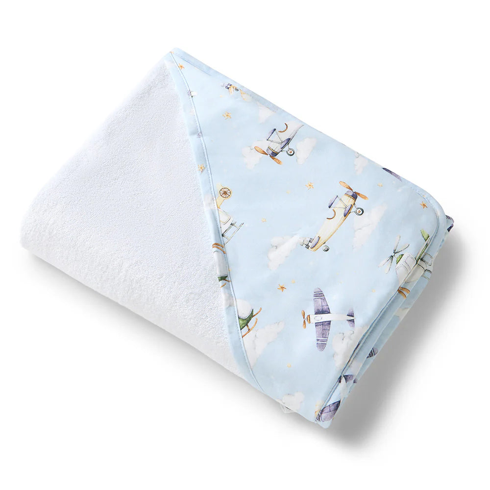 Snuggle Hunny Kids - Organic Hooded Baby Towel | Taking Flight