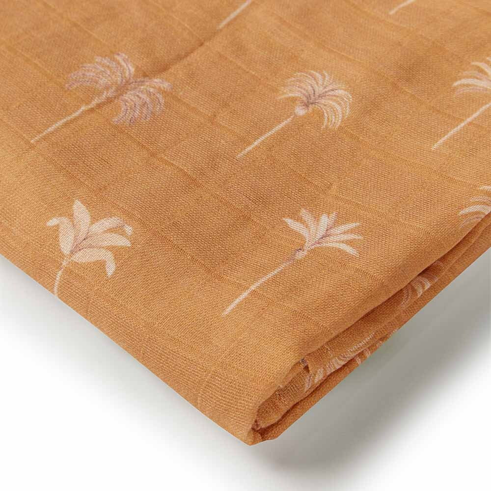 Snuggle Hunny Kids - Organic Muslin Wrap | Bronze Palm