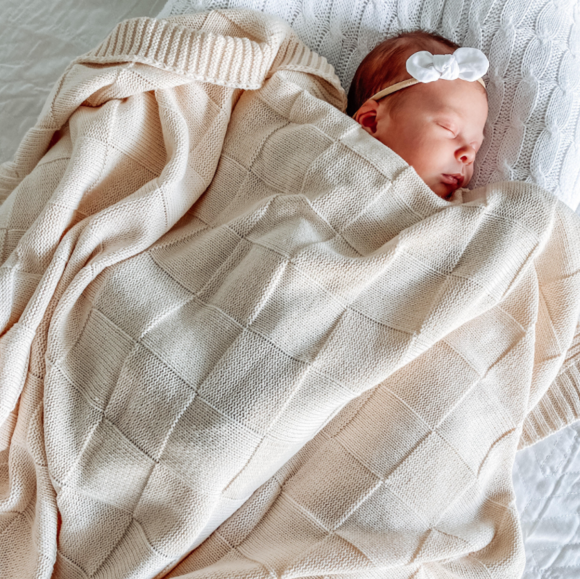 Anchor & Arrow - Knit Baby Blanket | Cream