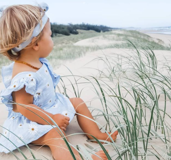 Daisy Backcross Romper | Blue