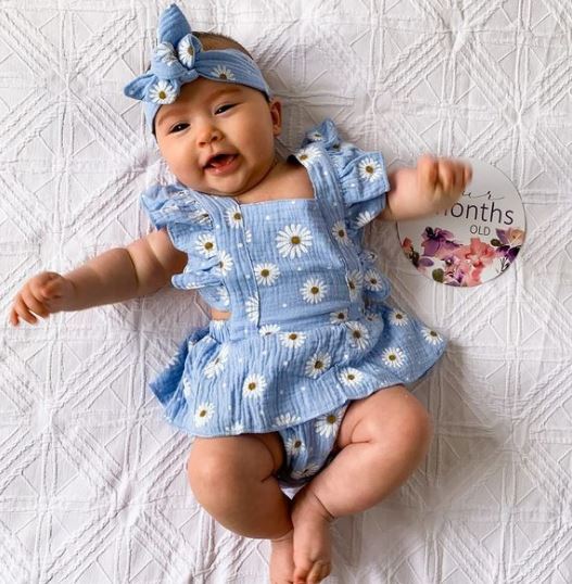 Daisy Backcross Romper | Blue