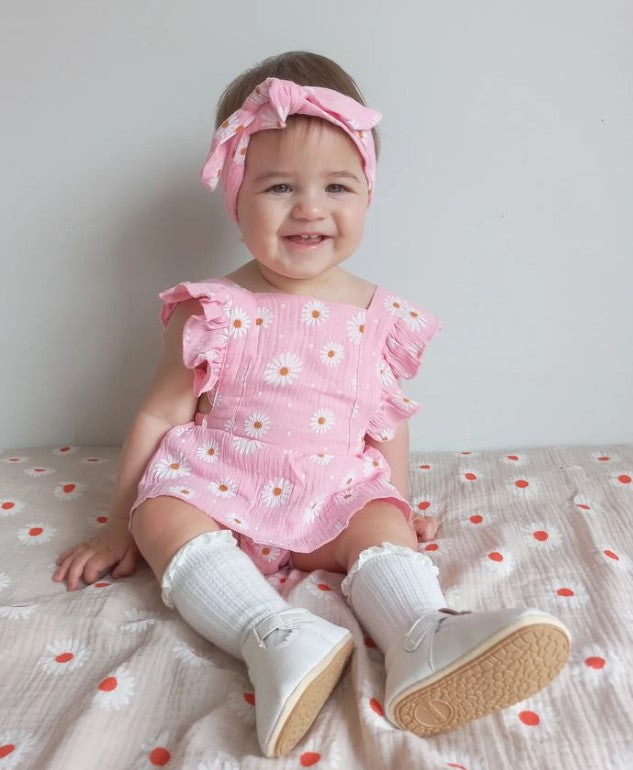 Daisy Backcross Romper | Pink