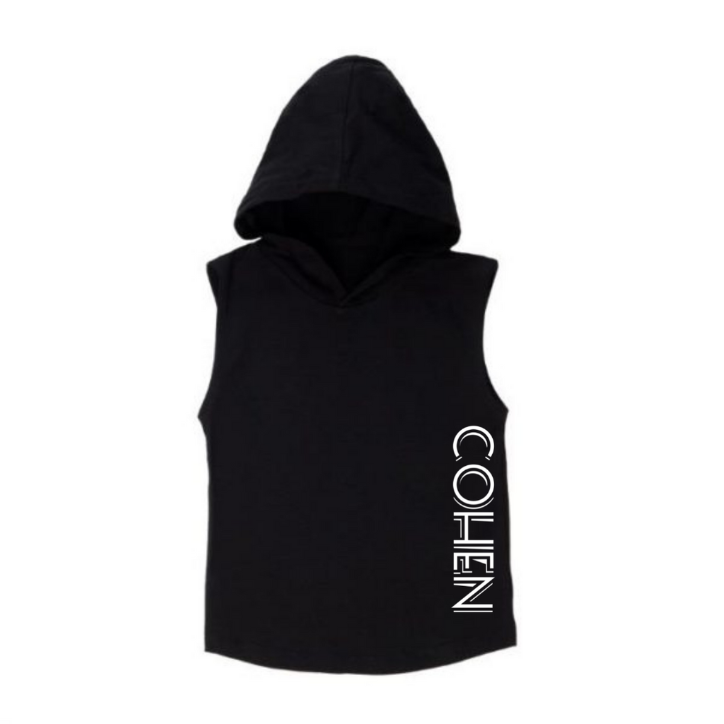 Personalised clearance sleeveless hoodies