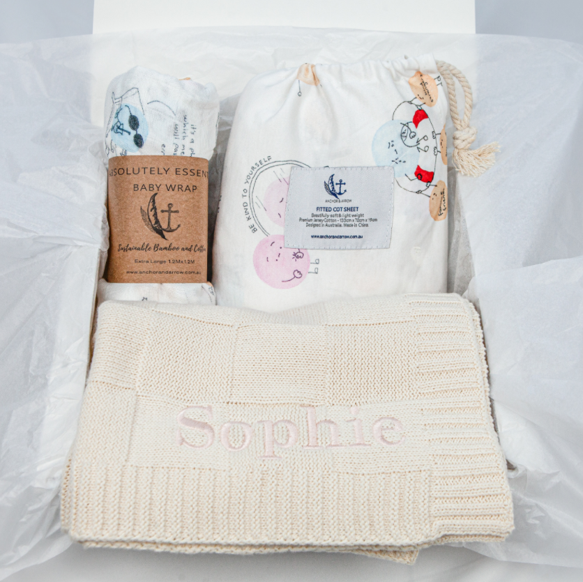 Anchor & Arrow - Knit Baby Blanket | Cream