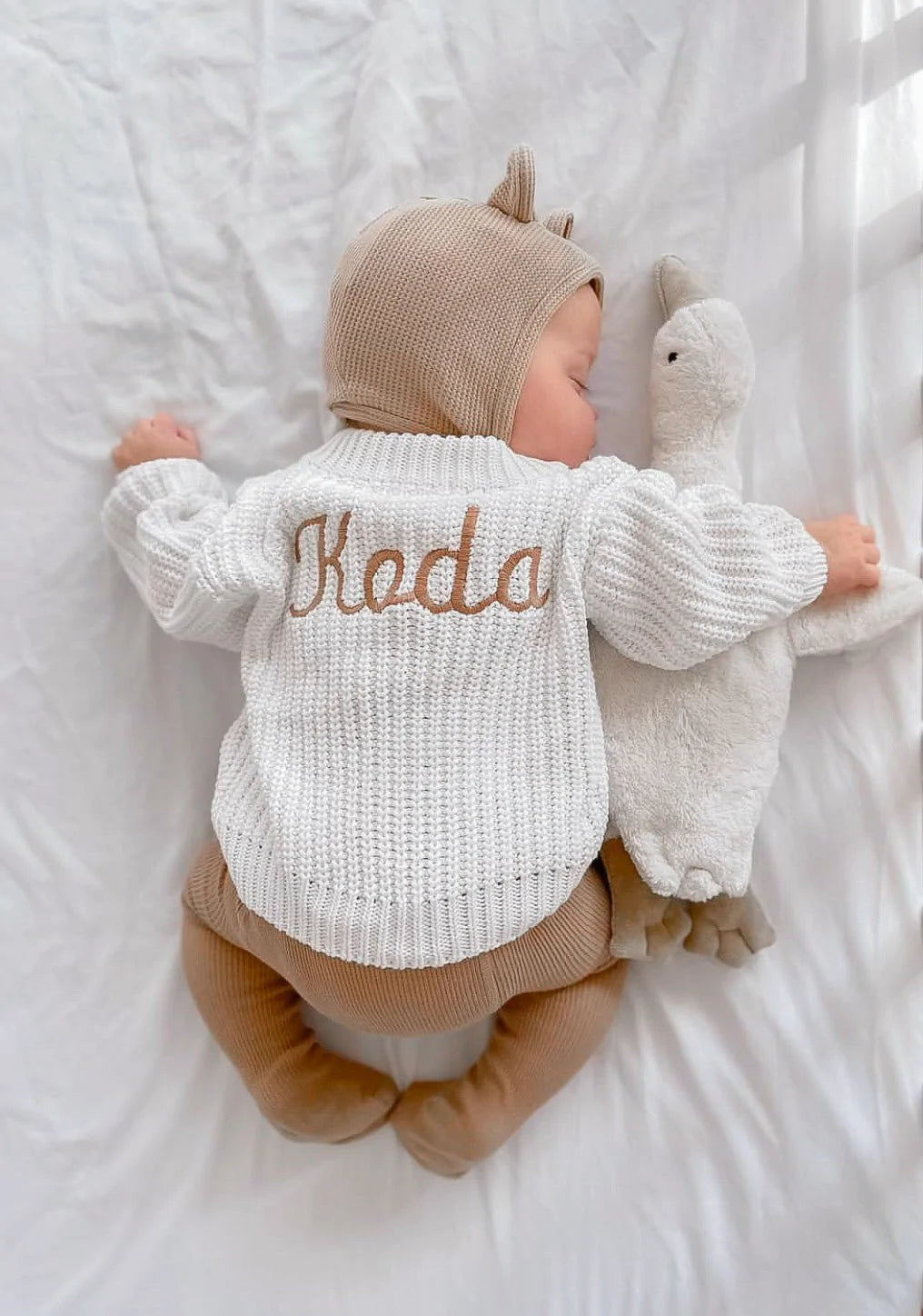 Little Zemi - Personalised Knit Jumper | Pure White