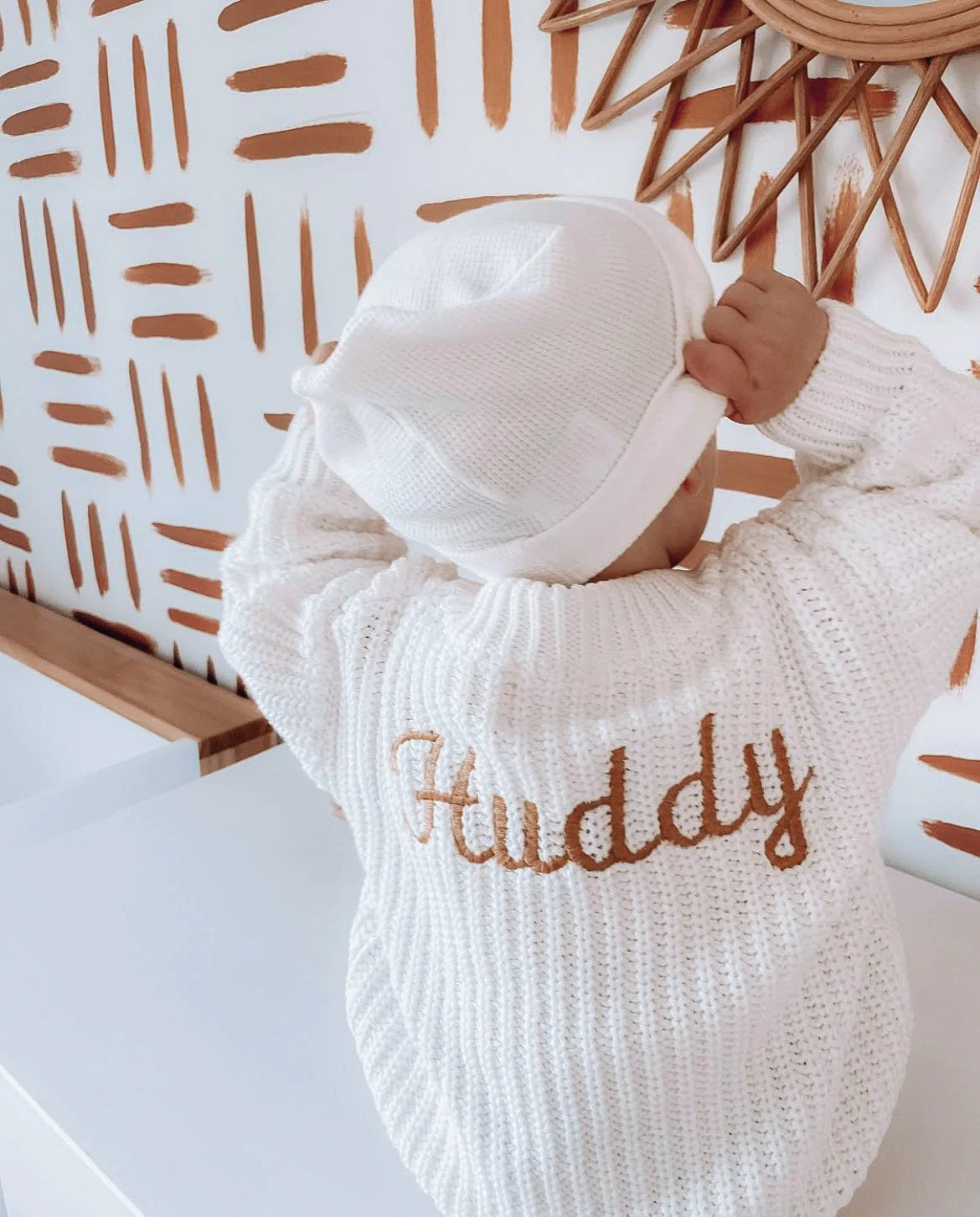 Little Zemi - Personalised Knit Jumper | Pure White