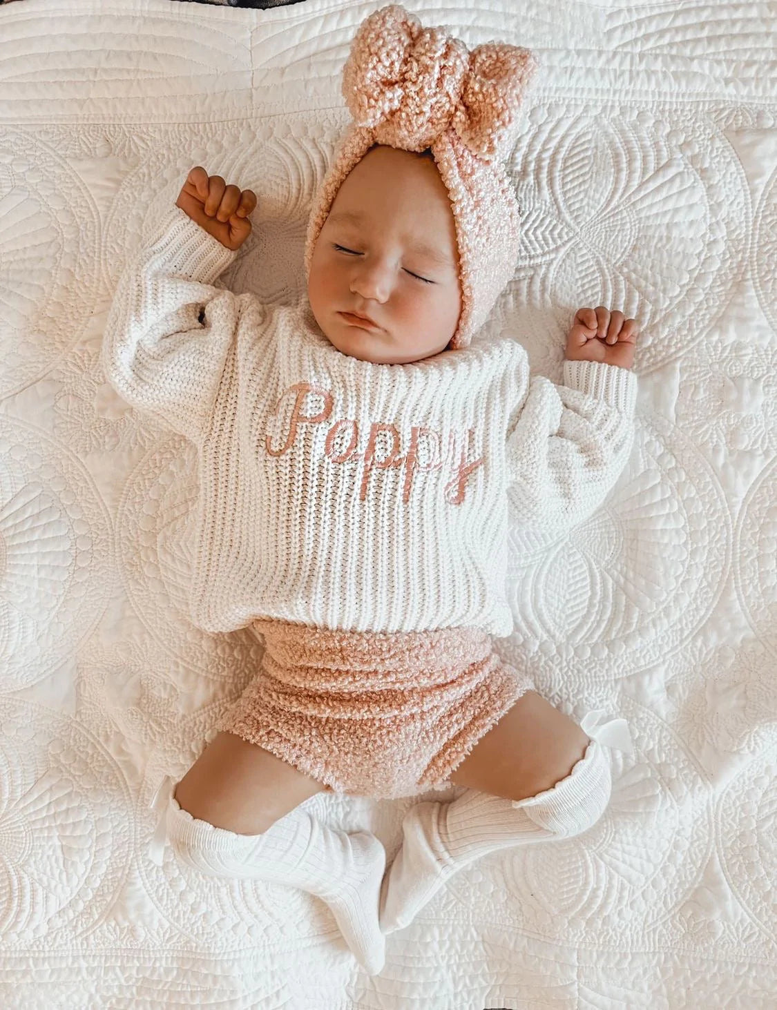 Little Zemi - Personalised Knit Jumper | Pure White