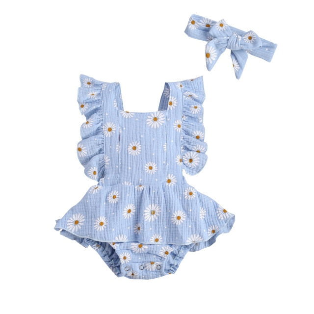 Daisy Backcross Romper | Blue