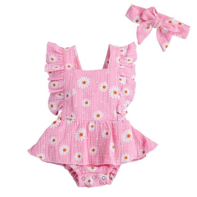Daisy Backcross Romper | Pink