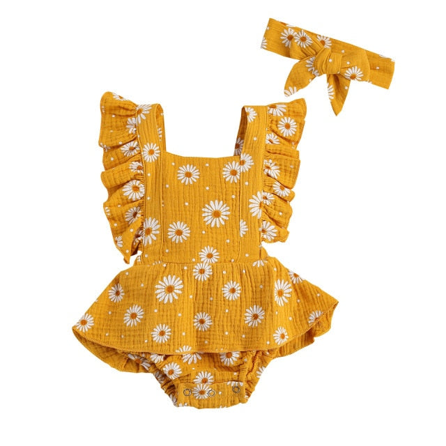 Daisy Backcross Romper | Mustard