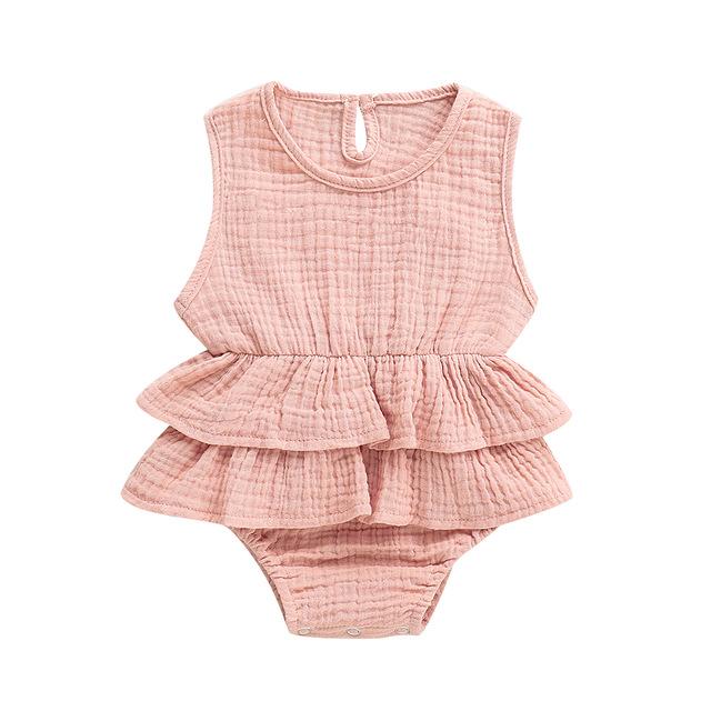 Peplum Romper | Peach