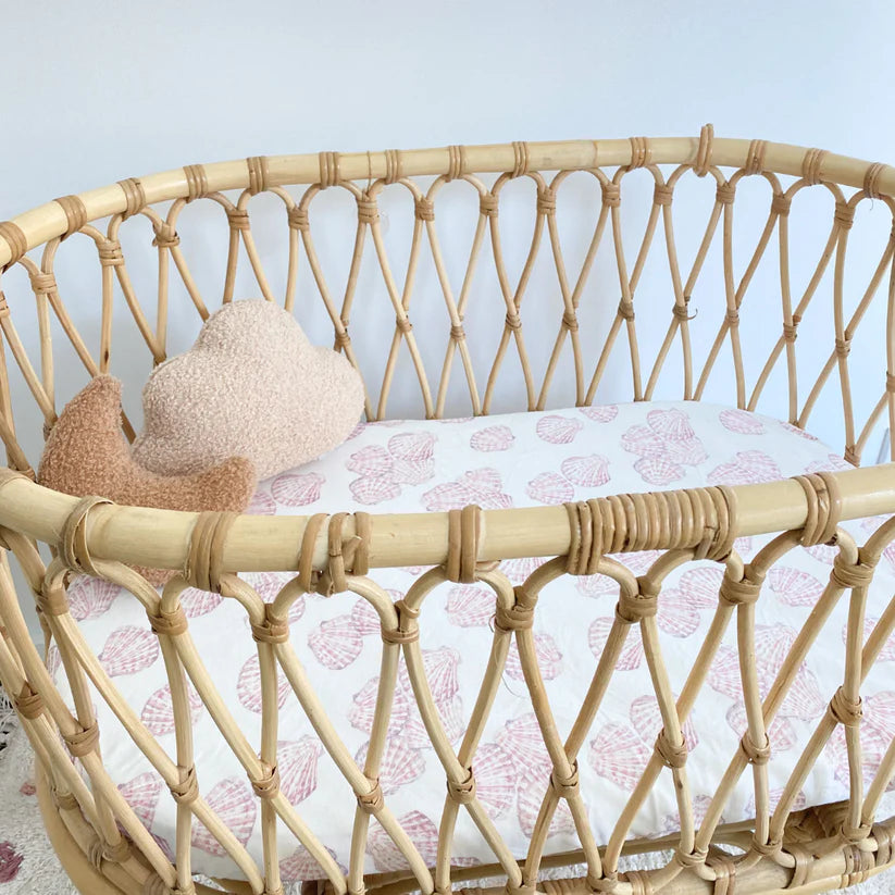 Anchor & Arrow - Bassinet sheet / Change Table Cover | Sea Shell