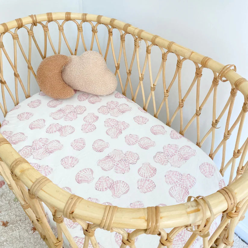 Anchor & Arrow - Bassinet sheet / Change Table Cover | Sea Shell