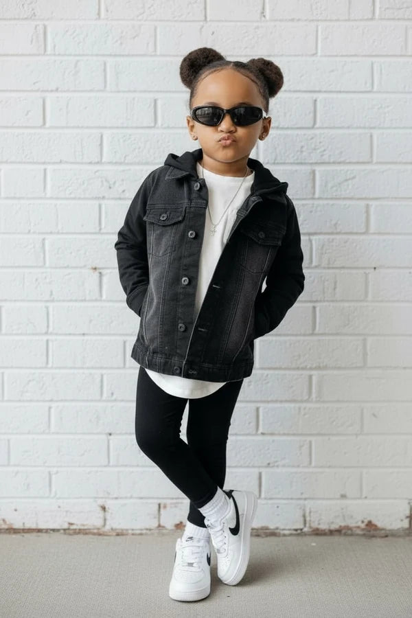 LiL'G & Co. - Stretch Denim Jacket | Black