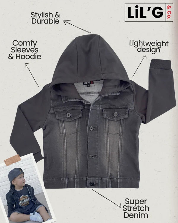 LiL'G & Co. - Stretch Denim Jacket | Black