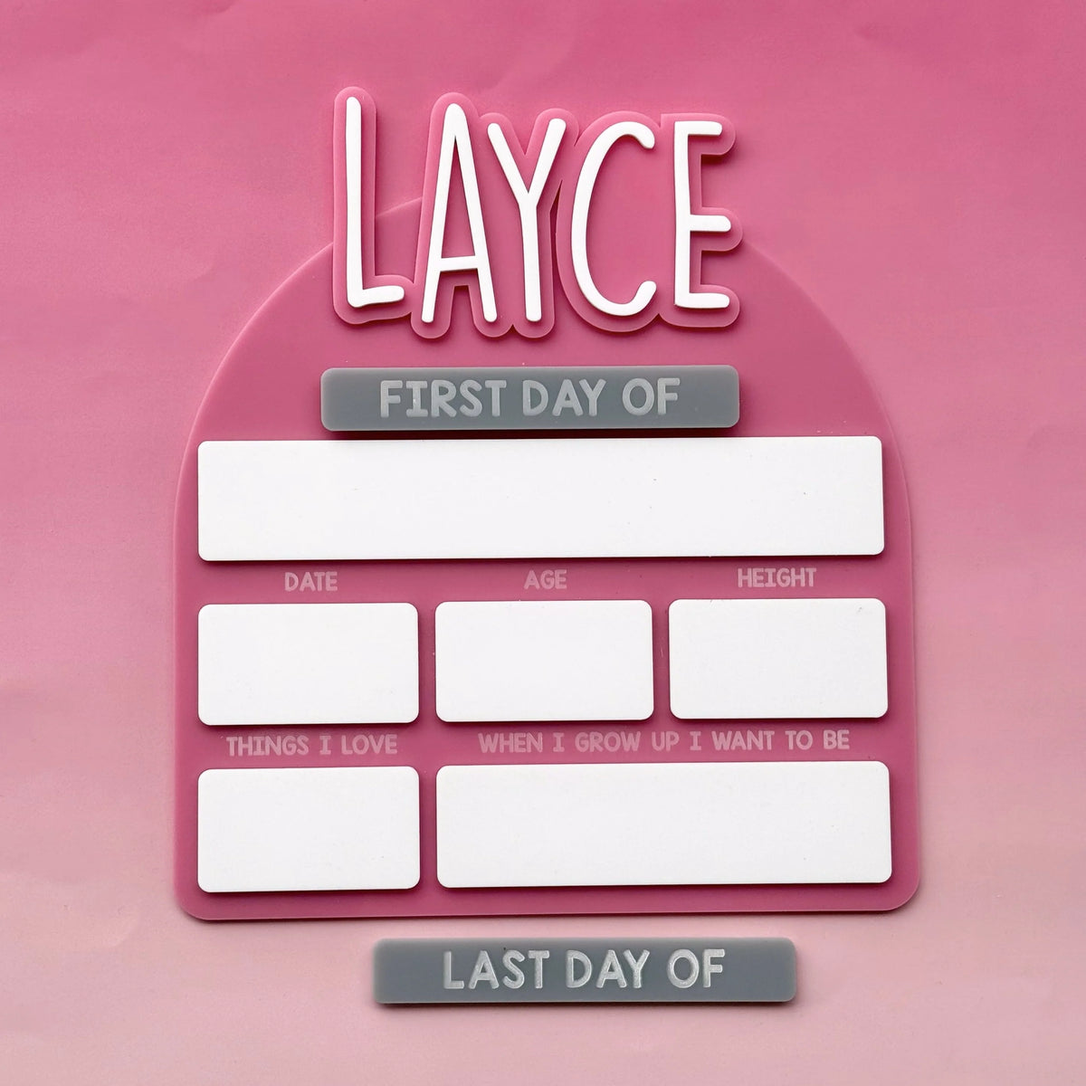 CMC Gold - 3D Acrylic First Day / Last Day Of Board