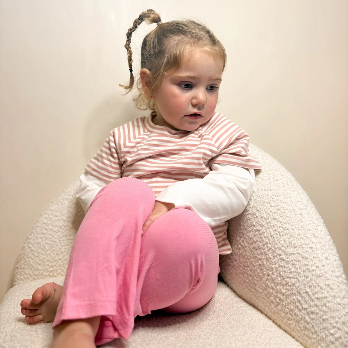 honey & heidi - Stripe Long Sleeve Tee | Blush