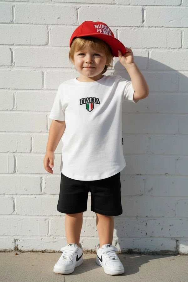 LiL'G & Co. - ITALIA Short Sleeve T-shirt | White