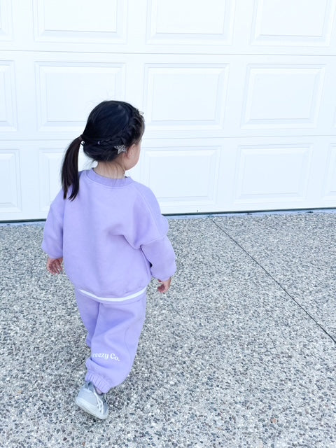 Breezy Co. - Fleece Tracksuit | Lilac