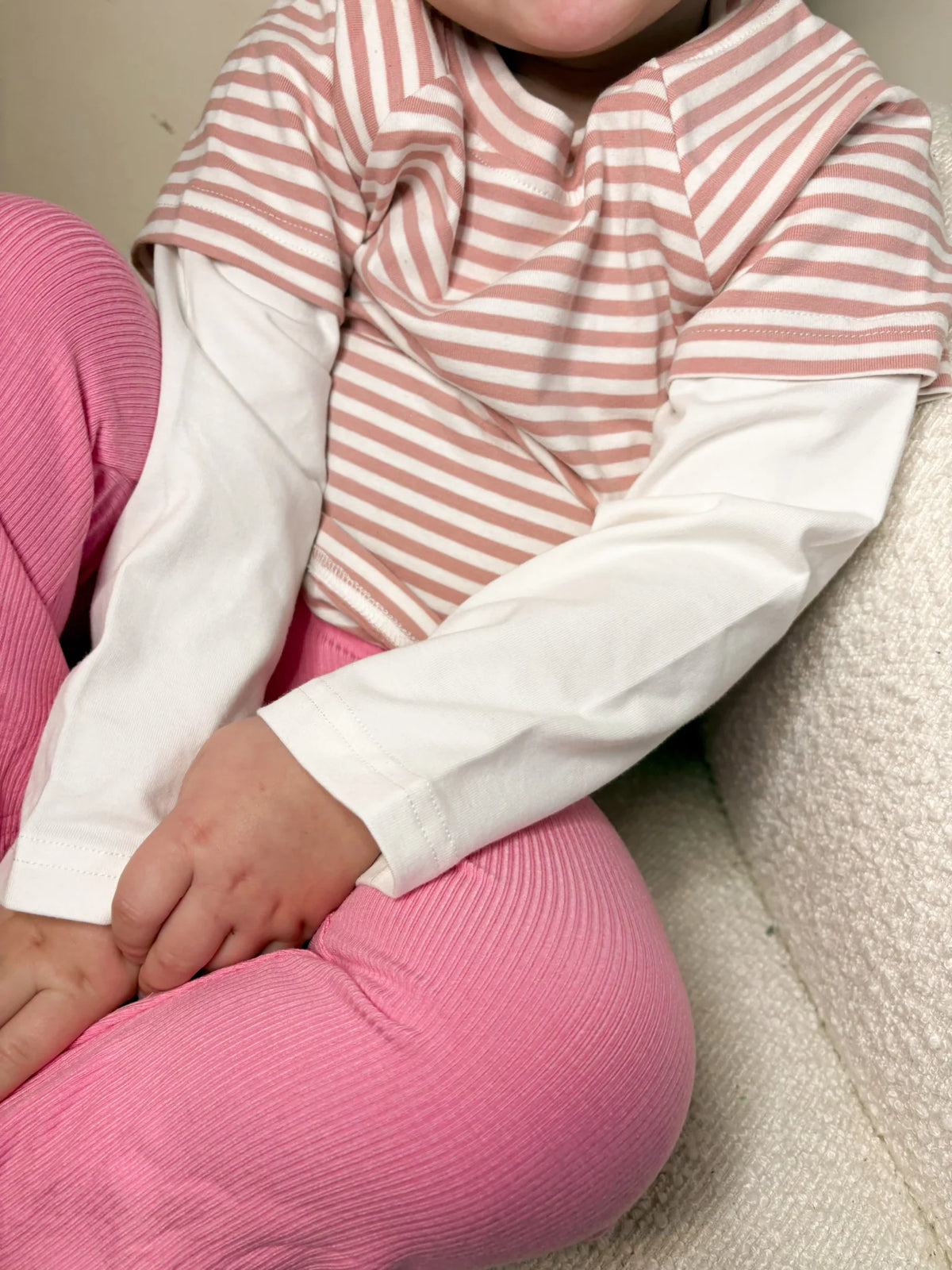 honey & heidi - Stripe Long Sleeve Tee | Blush