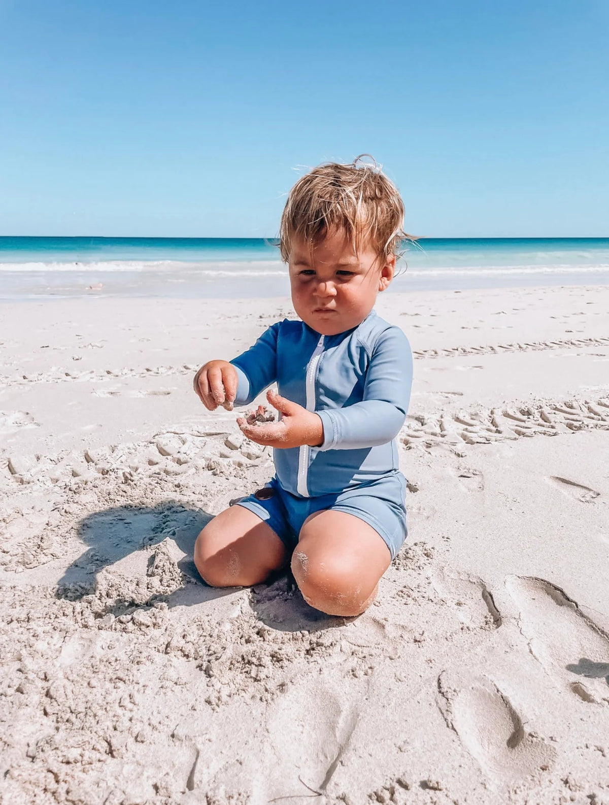 Kicky Swim - One Piece Rashguard Suit | Hamptons Blue