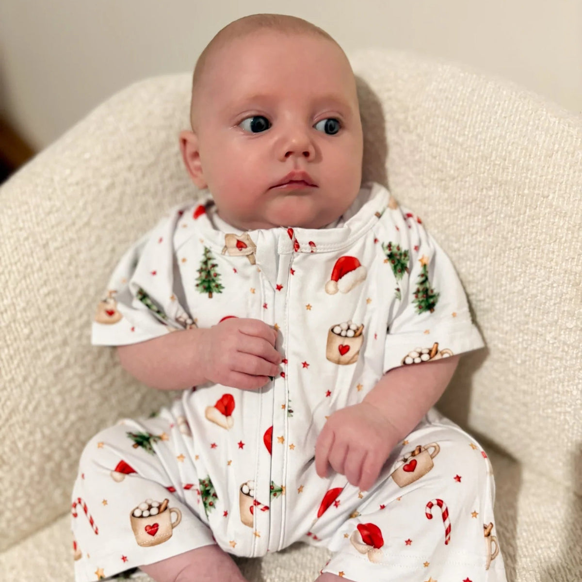 honey & heidi - Baby Onesie | Hot Cocoa & Candy Cane Dreams